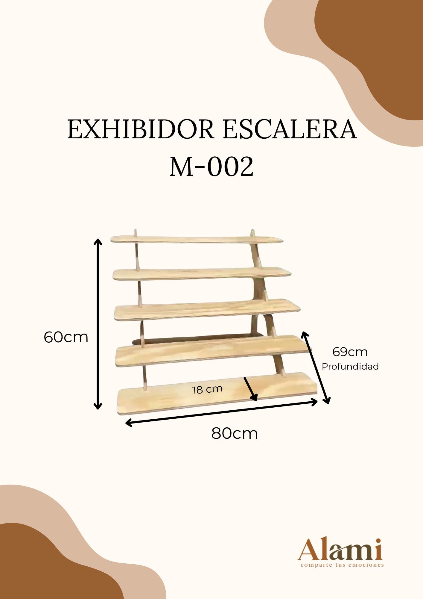EXHIBIDOR TIPO ESCALERA M-004