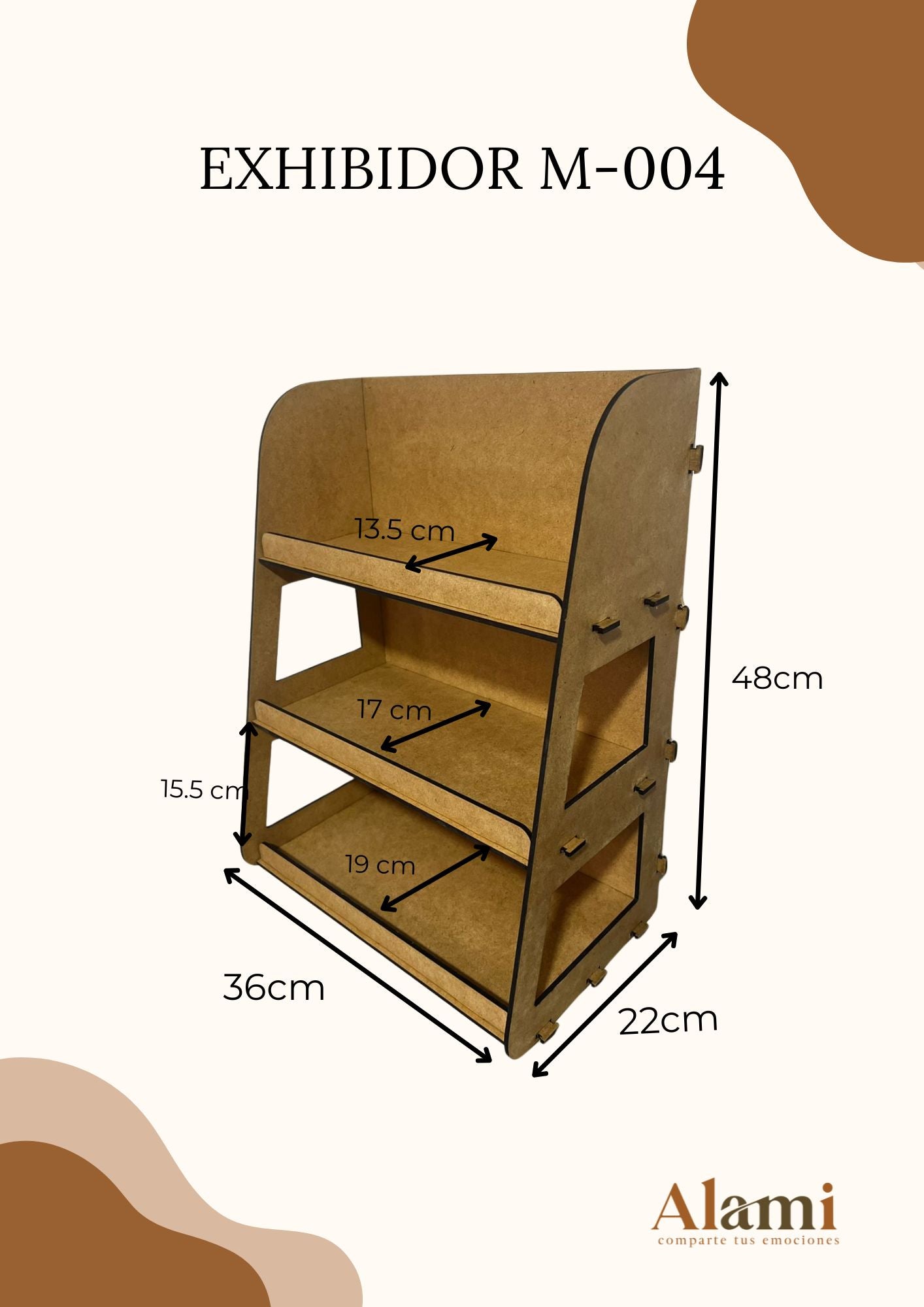 EXHIBIDOR TIPO ESTANTE ARMABLE